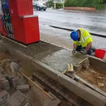 cement petrol pump stand