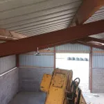 metal beams in warehouse