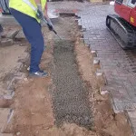 covering pipes in petrol forecourt