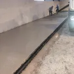 laying drainage in warehouse
