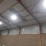 large warehouse plastered walls